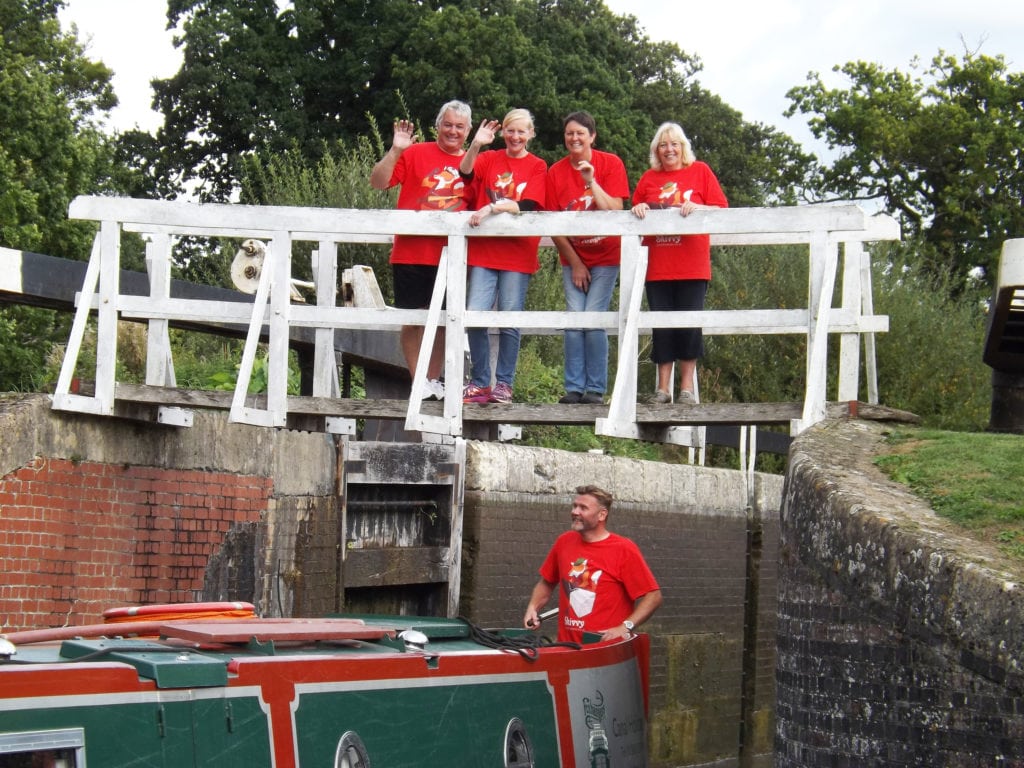 Crew on the bridge above Urban Fox