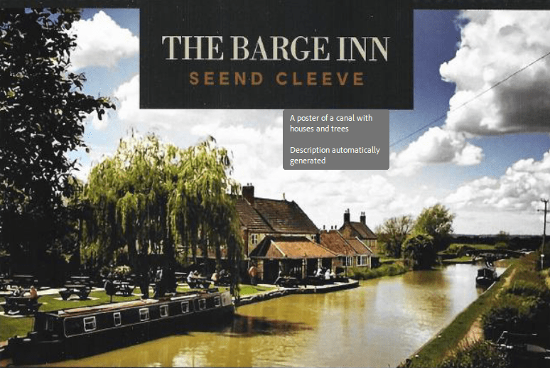 The Barge Inn flyer