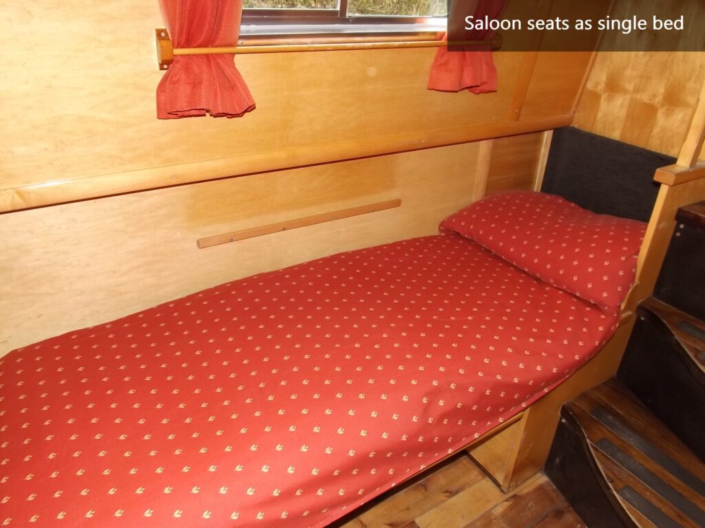 WilyFox Saloon seats as single bed